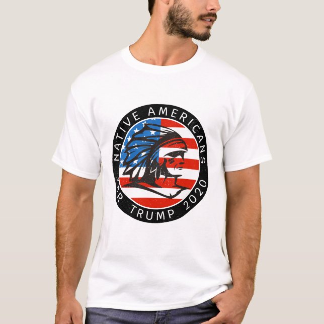 T-shirt Les Amérindiens pour Trump 2020 (Devant)