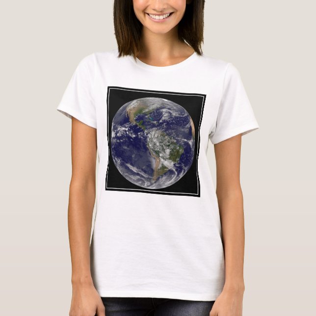 T-shirt Les Amériques Au Jour des terres. (Devant)
