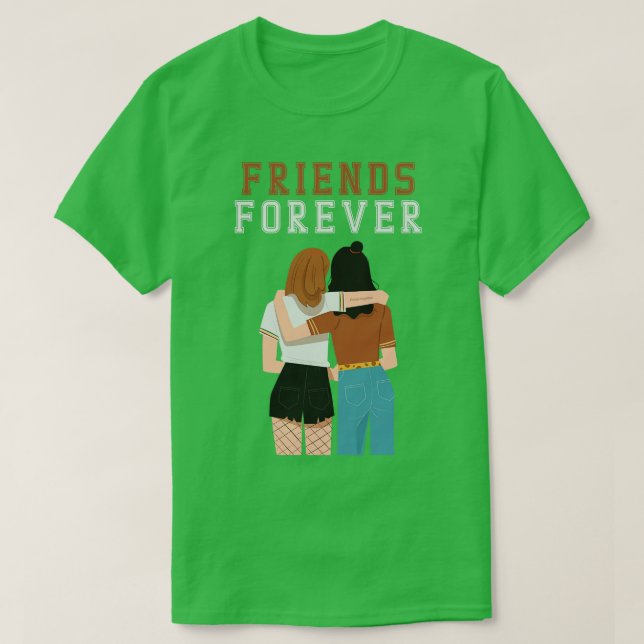 T-shirt Les amis cool vous dévoilent pour toujours la jour (Design devant)