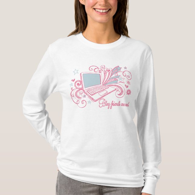 T-shirt Les amis de blog sont vrais (Devant)