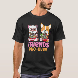 T-shirt Les amis de Pho Soupe Pho pour toujours Les chat