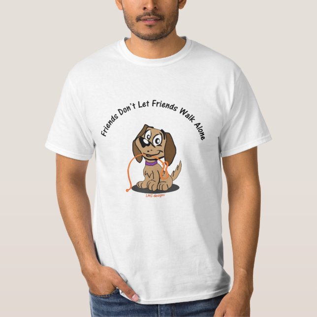 T-shirt Les amis ne laissent pas seule la promenade d'amis (Devant)