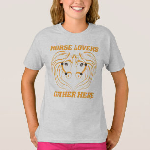 T-SHIRT LES AMOUREUX DU CHEVAL SE RASSEMBLENT ICI.