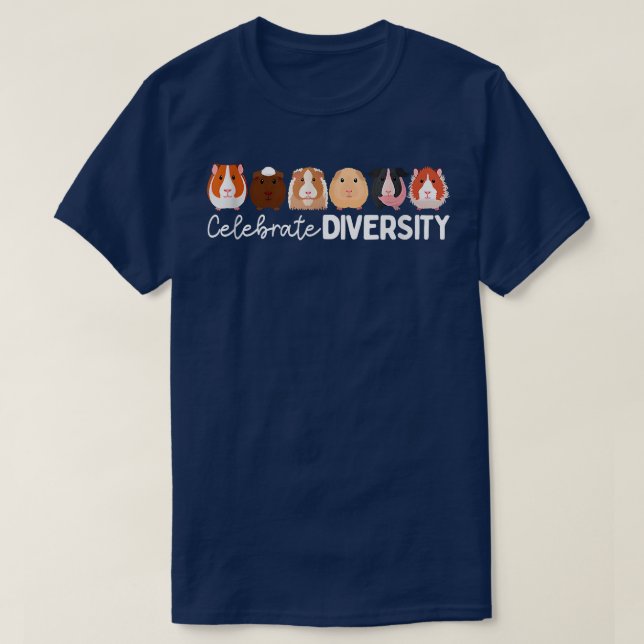 T-shirt Les amoureux du cochon de Guinée célèbrent la dive (Design devant)