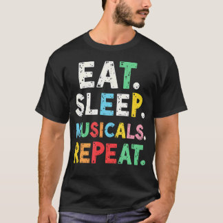 T-shirt Les Amoureux du Théâtre Manger Dormir Comédies Mus