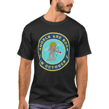 Les anges sont nés en octobre design alternatif