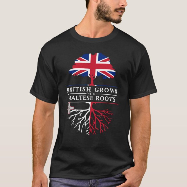 T-shirt Les Anglais développés avec la conception maltaise (Devant)