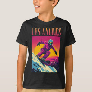 T-shirt Les Angles France Retro Snowboard