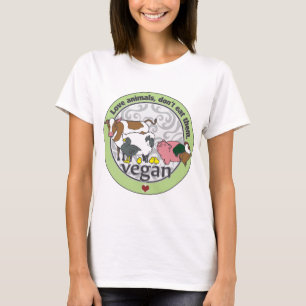 T-shirt Les animaux d'amour ne les mangent pas végétalie