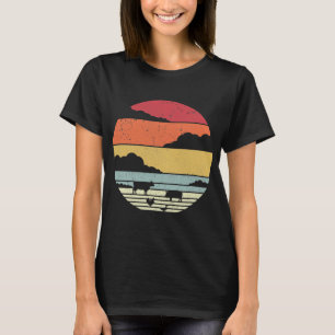 T-shirt Les Animaux De Ferme Chemise. Vache rétro, porc, 