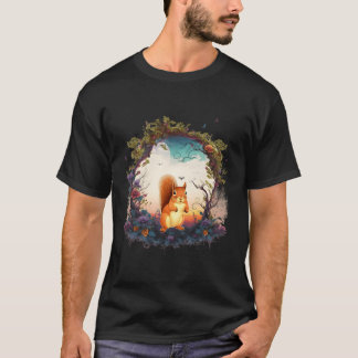 T-shirt Les animaux des bois de montagne Nature des écureu