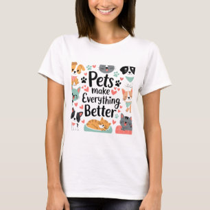 T-shirt Les animaux font tout mieux
