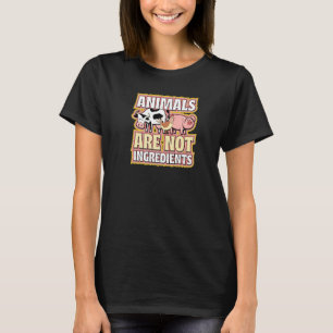 T-shirt Les animaux ne sont pas des ingrédients Publicité