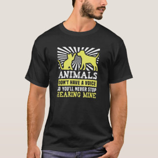 T-shirt Les animaux n'ont pas de chien de voix Secourir an