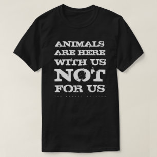 T-shirt Les animaux sont avec nous chemise (le noir)