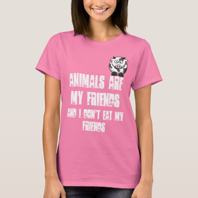 T-shirt Les animaux sont mes amis (Devant)