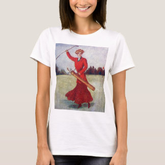 T-shirt Les années 10 vintages de mode du golf des femmes