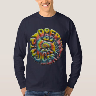 T-shirt les années 60 teignent en nouant le dobermann