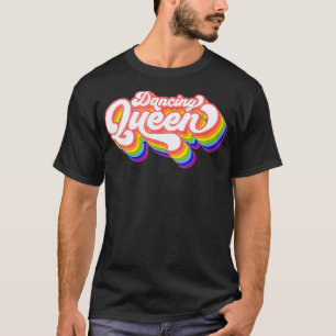 T-shirt les années 70 Disco Rainbow Dancing Queen