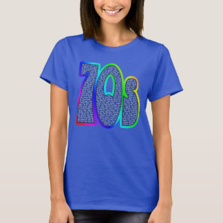 T-shirt les années 70 le slogan teignent en nouant !