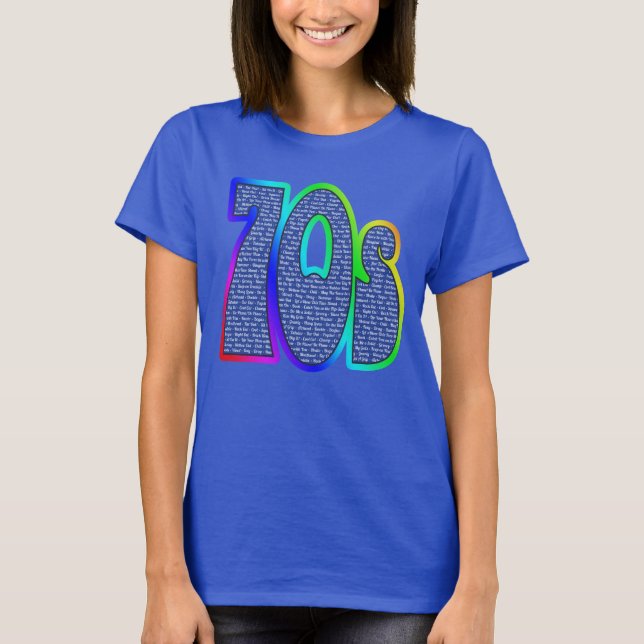 T-shirt les années 70 le slogan teignent en nouant ! (Devant)