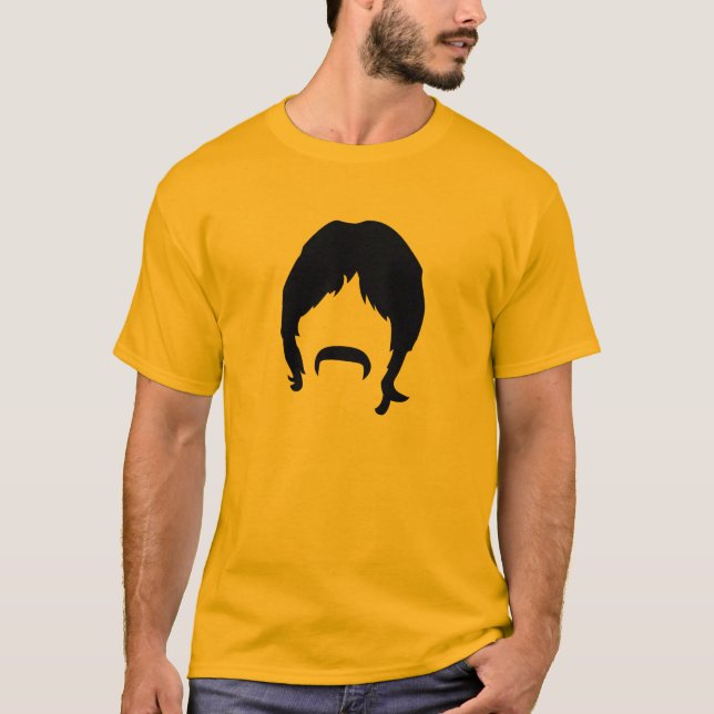 T-shirt les années 70 moustache (Devant)