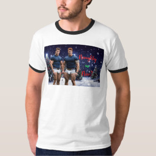 T-shirt Les arbres de Noël lumineux de SlipperyJoe deux mu
