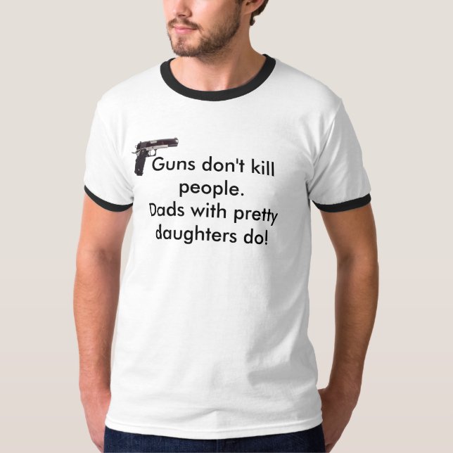 T-shirt les armes à feu du colt 45 ne tuent pas (Devant)