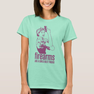 T-shirt Les Armes À Feu Sont Une Fille Meilleur Ami Chemis