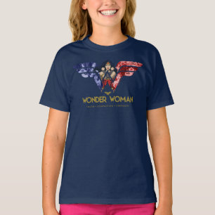 T-shirt Les armes croisées de Wonder Woman dans le logo
