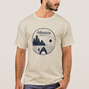 T-shirt Les aventures Kayaking attendent avec