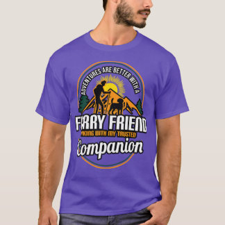 T-shirt Les Aventures Sont Mieux Avec Un Ami Randonnée Ave