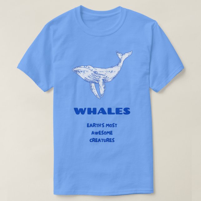 T-shirt Les baleines les créatures les plus géniales (Design devant)