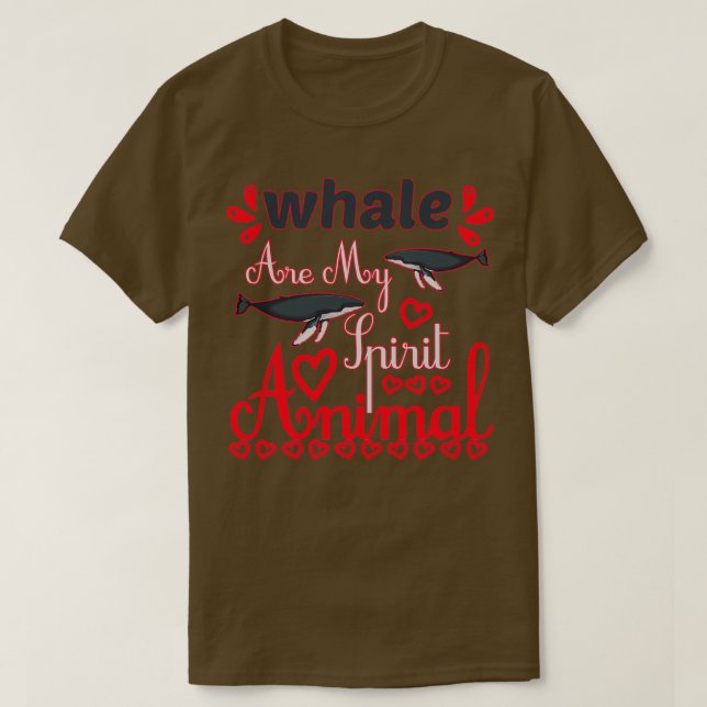 T-shirt Les baleines sont mon esprit Animaux Baleines Love (Design devant)