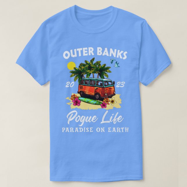 T-shirt Les Banques Extérieures Pogue Life Paradise On Ear (Design devant)