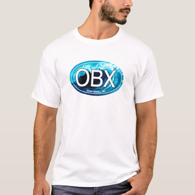 T-shirt Les banques externes d'OBX ondulent l'ovale (Devant)