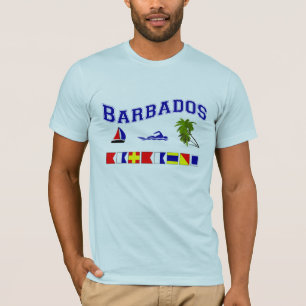 T-shirt Les Barbade - (orthographe maritime de drapeau)
