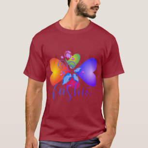 T-shirt Les battements de coeur vibrants : Coeur multicolo