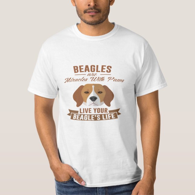 T-shirt Les beagles sont des miracles avec le cadeau de (Devant)