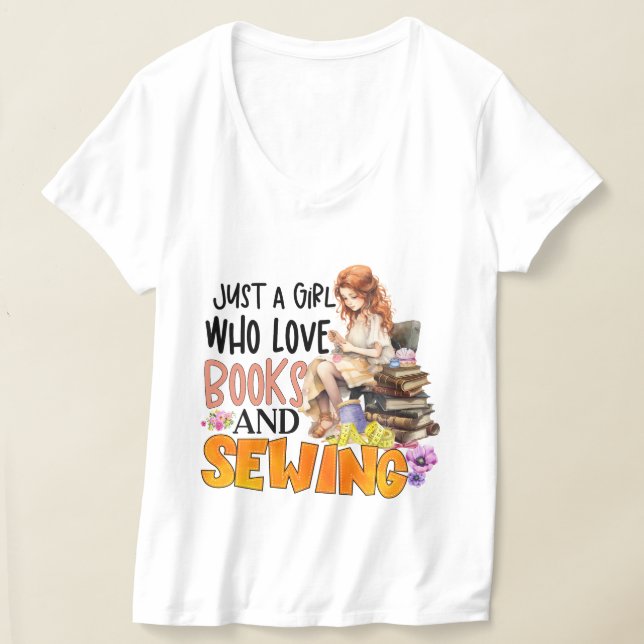 T-shirt Les beaux livres de couture de mot art (Poser)