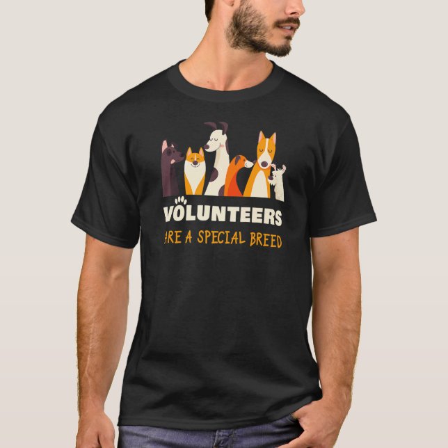 T-shirt Les bénévoles sont un refuge Secourt pour chiens d (Devant)