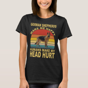 T-shirt Les Bergers Allemands Me Rendent Heureux Les Humai