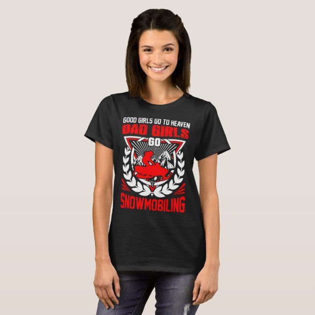 T-shirt Les bonnes filles vont de mauvaises filles de ciel (Devant entier)