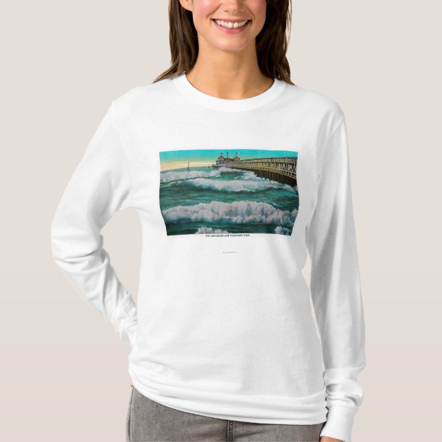 T-shirt Les briseurs et la plage de PierLong de plaisir, (Devant)