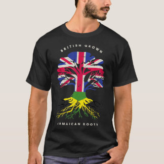 T-shirt Les Britanniques Cultivent Avec Les Racines Jamaïc