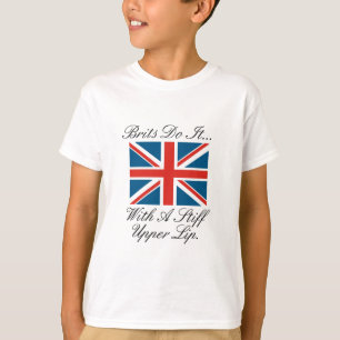T-shirt Les Britanniques le font... avec un visage impassi