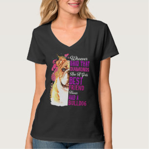 T-shirt Les Bulldogs sont les filles meilleur ami chien ma