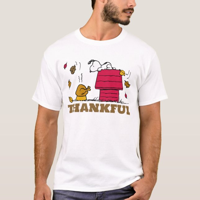 T-shirt Les cacahuètes| Snoopy Be Thankor (Devant)