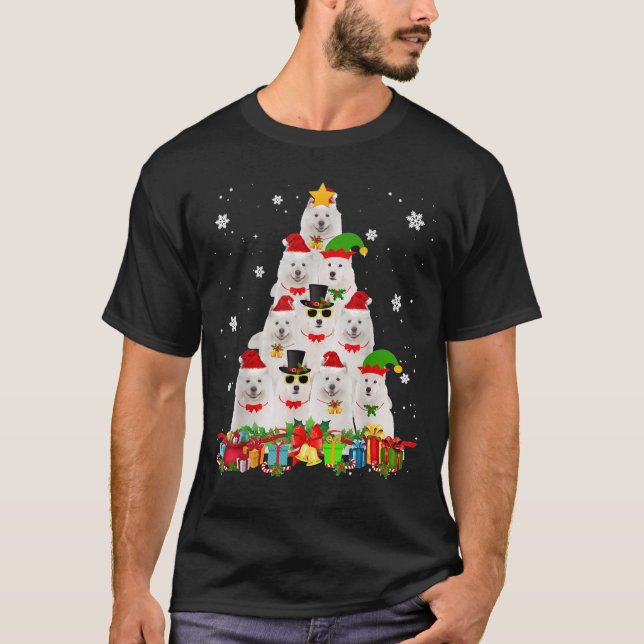 T-shirt Les cadeaux de Noël de l'amour de l'arbre de Noël  (Devant)
