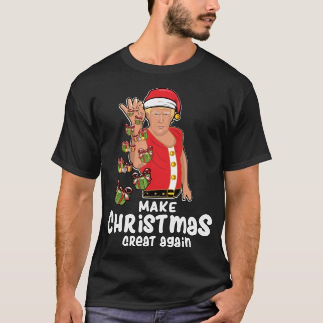 T-shirt Les cadeaux de Noël de Trump (Devant)